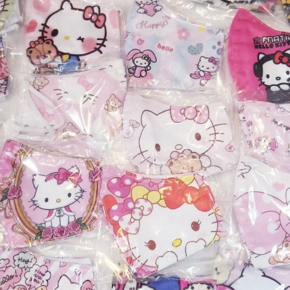 3x HANDMADE HK hello kitty sanrio FACE COVER MASK - Picture 11 of 13